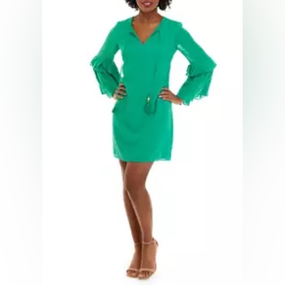 NWT Women's Chiffon Float Dress with Tassels Size 8 - Picture 1 of 8